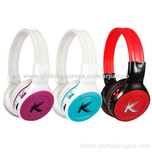 MP3 earphone headband, fashion style with competitive price, with card read & built-in FM radio